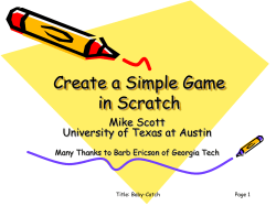 Creating a Simple Game in Scratch