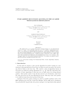 PURE GREEDY HOT-POTATO ROUTING IN THE 2