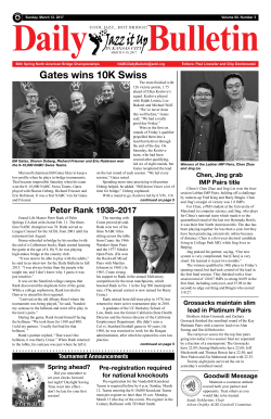 Gates wins 10K Swiss - American Contract Bridge League