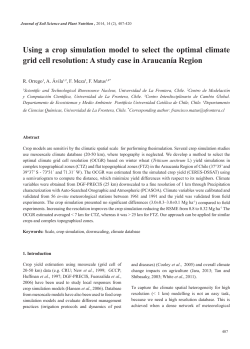 Using a crop simulation model to select the optimal climate