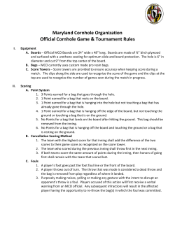 Maryland Cornhole Organization Official Cornhole Game