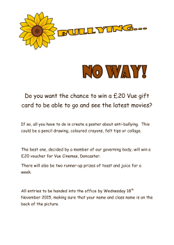 Do you want the chance to win a &pound;20 Vue gift card to be able to go