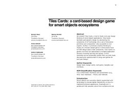 Tiles Cards: a card-based design game for smart objects ecosystems