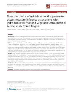 Does the choice of neighbourhood supermarket