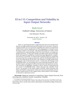 IO in I-O: Competition and Volatility in Input