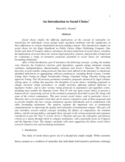 An Introduction to Social Choice