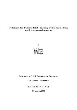 Evolutionary data division methods for developing artificial neural