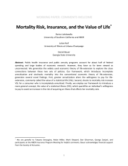 Mortality Risk, Insurance, and the Value of Life