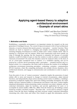 Applying agent-based theory to adaptive architectural