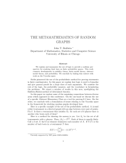 the metamathematics of random graphs