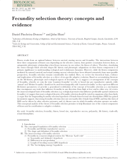 Fecundity selection theory: concepts and