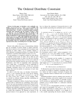 The Ordered Distribute Constraint