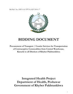 SBD from Karachi to KP 25 districts-For PID