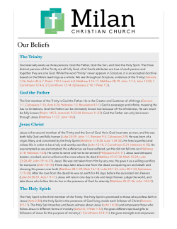 Statement of Belief - Milan Christian Church