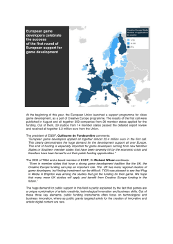 PR European game developers celebrate the success