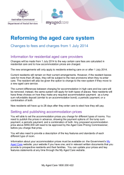 My Aged Care - Ageing and Aged Care