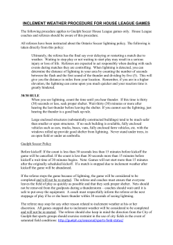 inclement weather procedure for house league games