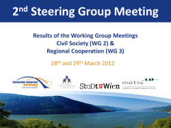 3. Roadmap for the Actions - Institutional capacity and cooperation