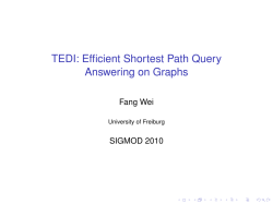 TEDI: Efficient Shortest Path Query Answering on Graphs
