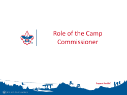 Role of Camp Commissioner