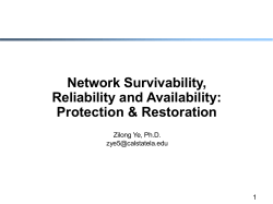 Week 3 - Network Survivability