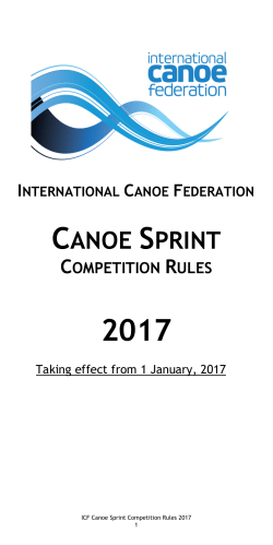 international canoe federation canoe sprint competition rules 2017