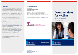 Court services for victims