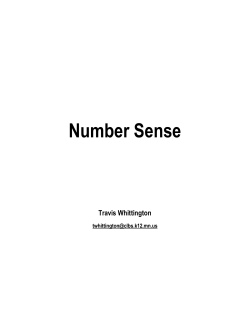 Number Sense - Bemidji State University