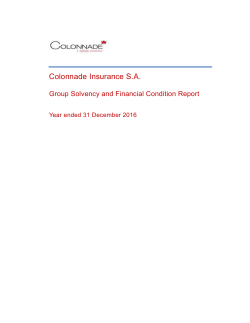 Colonnade Insurance S.A. Solvency and Financial Condition Report