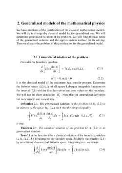 2.3. Generalized derivatives