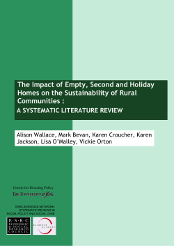 The Impact Of Empty, Second And Holiday Homes