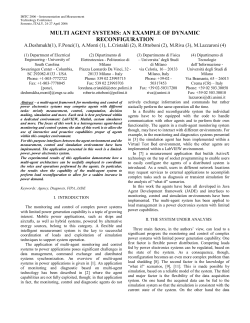 multi agent systems: an example of dynamic reconfiguration