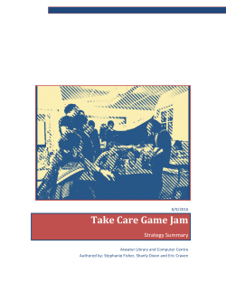 Take Care Game Jam - The Eliminating Cyberviolence Blog!