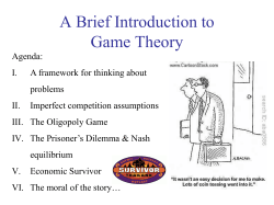 Game Theory - Drew University Moodle