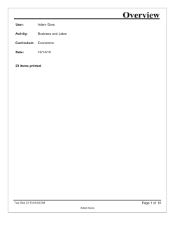 User: Adam Gore Activity: Business and Labor Curriculum: Economics