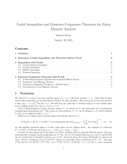 Inequalities for Finite Element Analysis