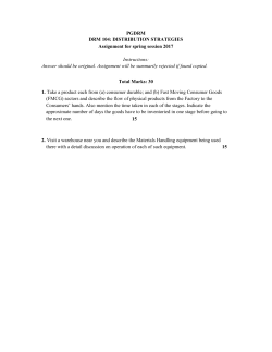 PGDRM DRM 104: DISTRIBUTION STRATEGIES Assignment for