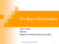 Pro Bono legal work of individual solicitors
