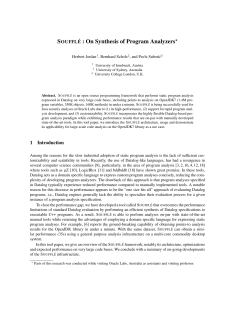 SOUFFL &acute;E : On Synthesis of Program Analyzers