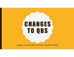 changes to qbs - Illinois Transportation and Highway Engineering