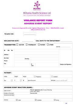 Recueil de notification lors d*une visite à un prescripteur
