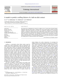 A model to predict scuffing failures of a ball-on