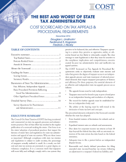 The Best and Worst of State Tax Administration (2016)