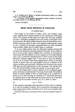 mean value methods in iteration