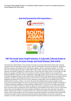 PdF The South Asian Health Solution: A Culturally