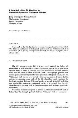 A New Shift of the OL Algorithm for Irreducible