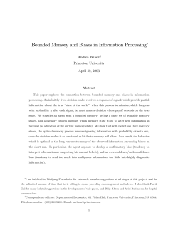 Bounded Memory and Biases in Information Processing