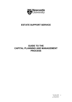 Capital Planning and Management Process