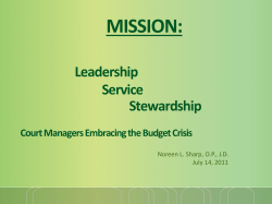 Mission Service Stewardship Court Managers Embracing the