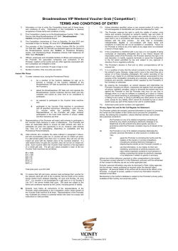 Instant win prize promotion terms and conditions template